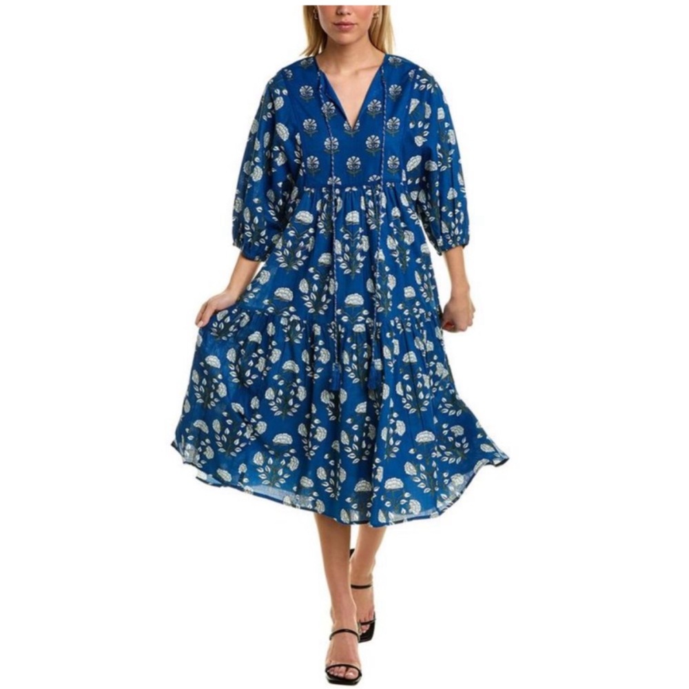 NWT • Ro's Garden • Vivi Dress in Blue Indira